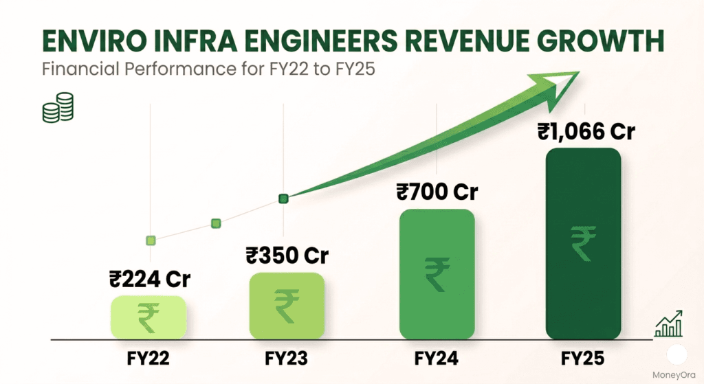 Enviro Infra Engineers revenue growth FY22 to FY25 chart