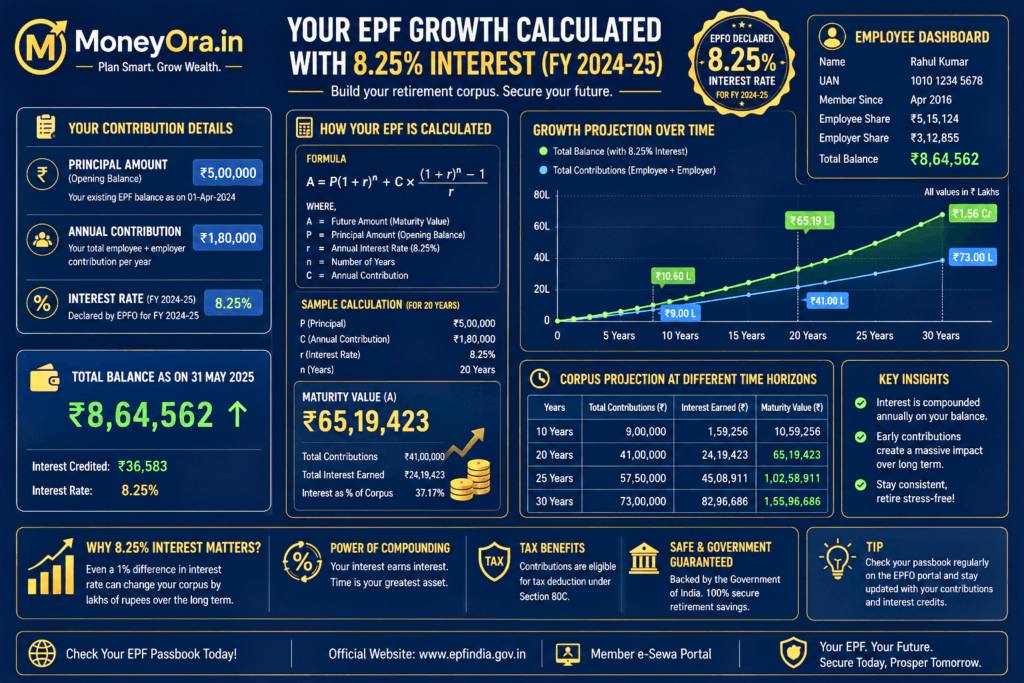 EPF Interest Credited 2026 interest calculation example