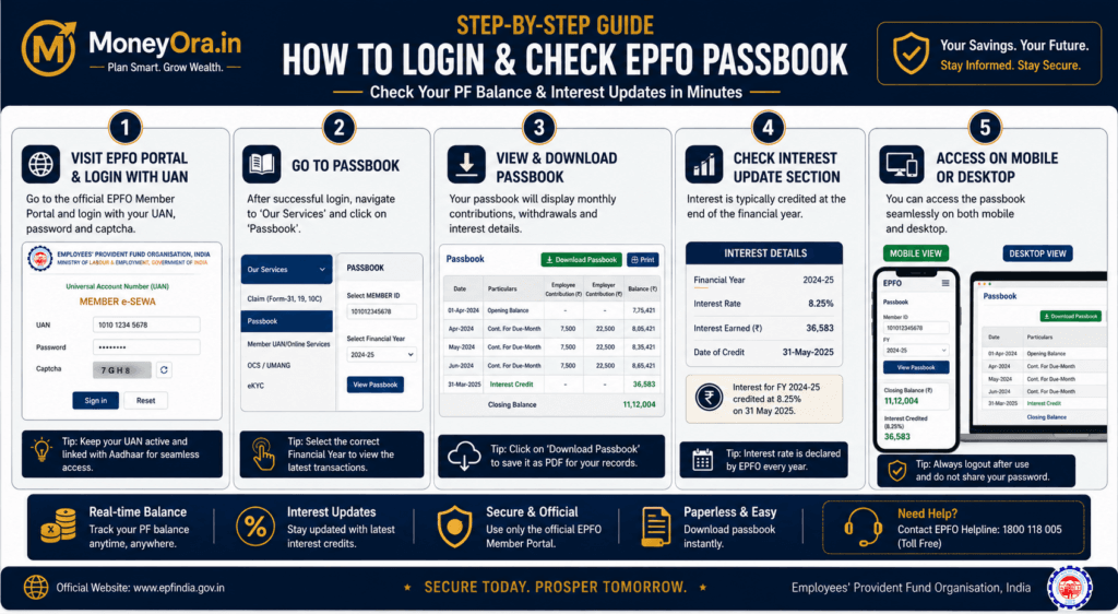 How to check PF balance after EPF Interest Credited 2026 update
