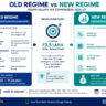 "Old vs New Tax Regime comparison for salaried employees India 2026-27 showing deductions, slab rates and break-even point"